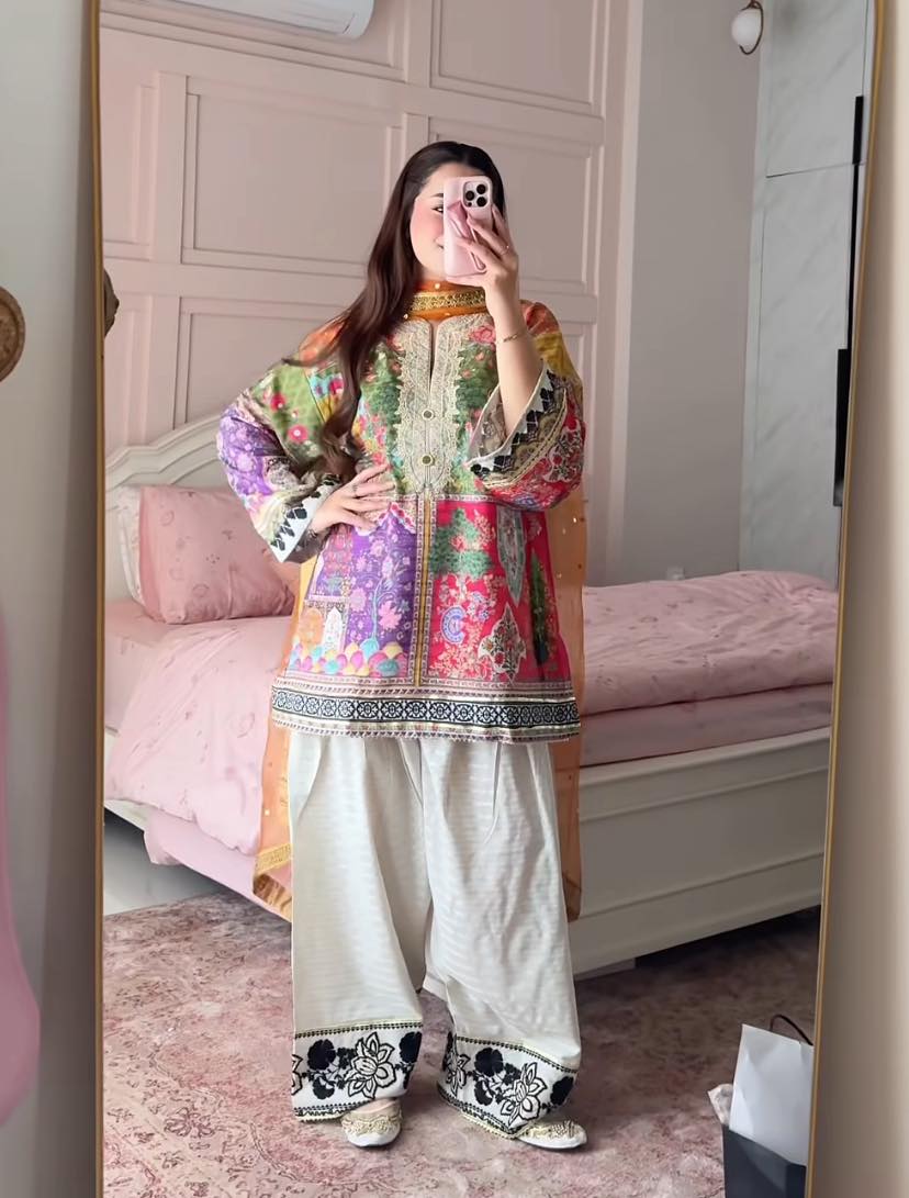 Rozana Embroidery 3PC (FARSHI SHALWAR)