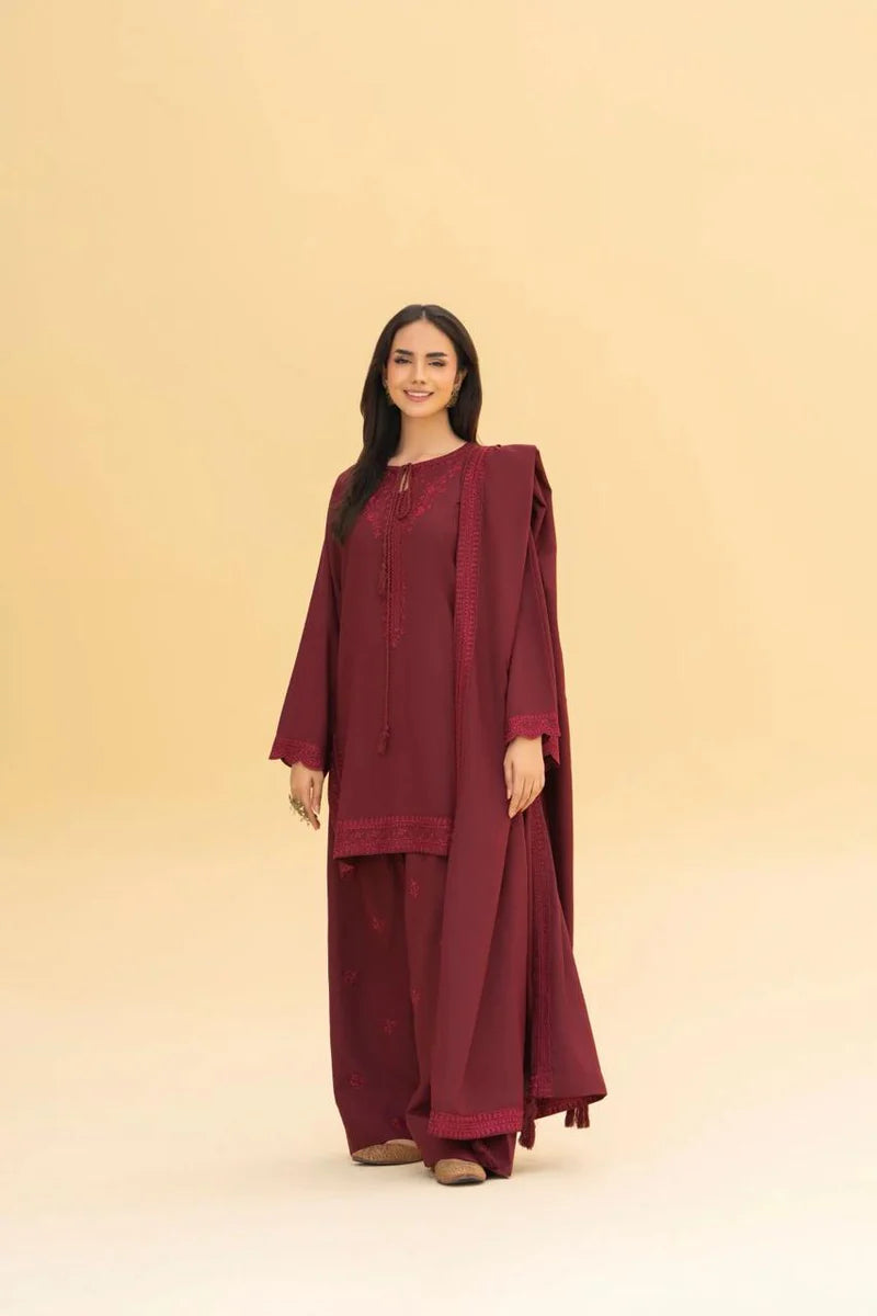 MEHERZA 3PC WITH SHAWL ( FARSHI SHALWAR )