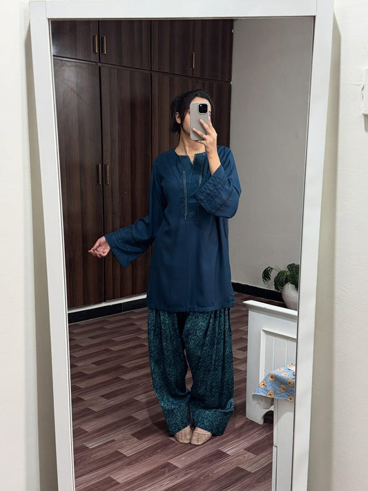 BLUE SET ( FARSHI SHALWAR )
