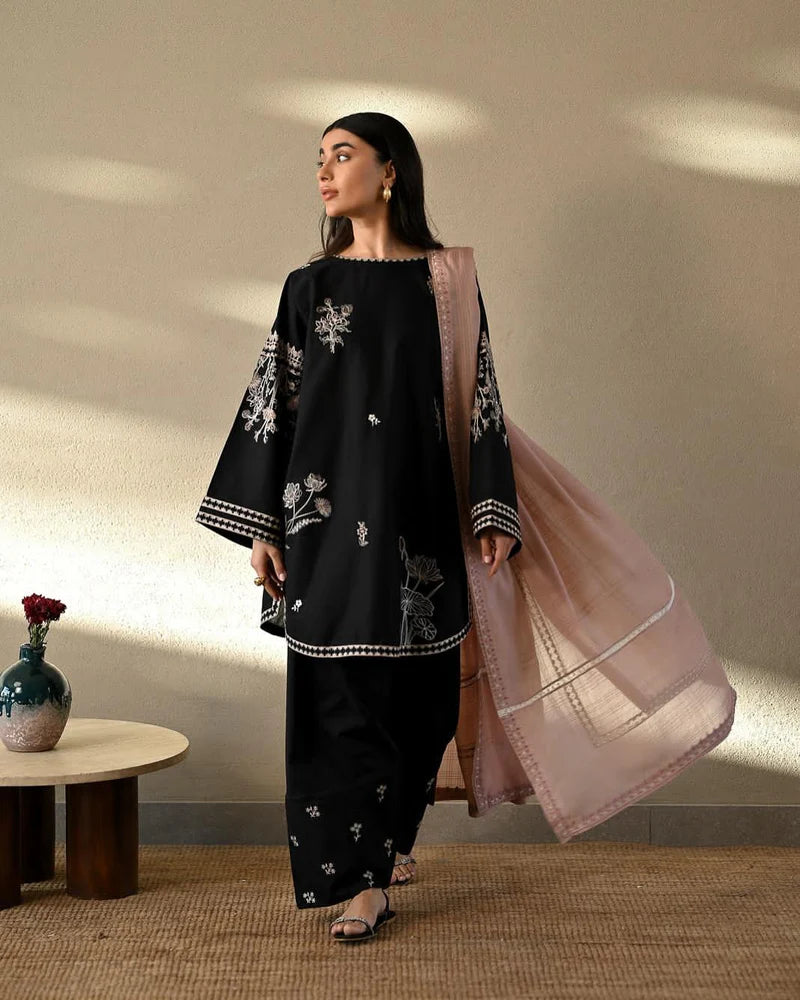 ZAIB LAWN LUXURY CO-ORD SET WITH FARSHI