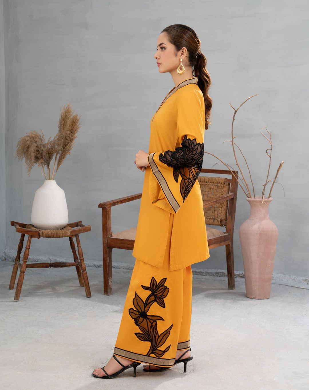 Daliya Premium Cotton Embroidery Tissue Dress