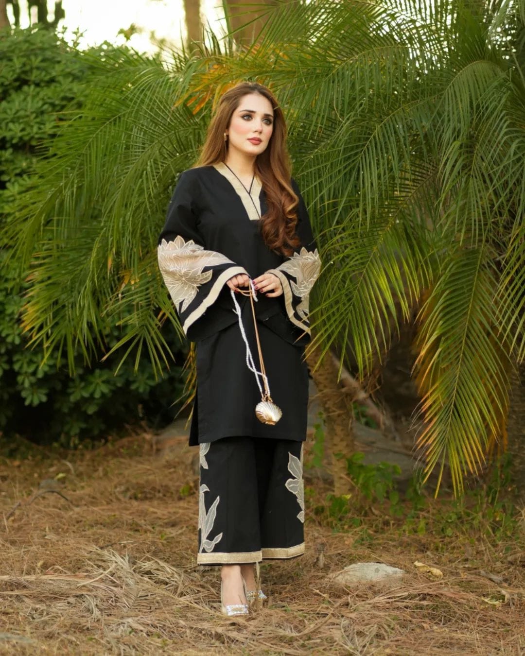 Daliya Premium Cotton Embroidery Tissue Dress