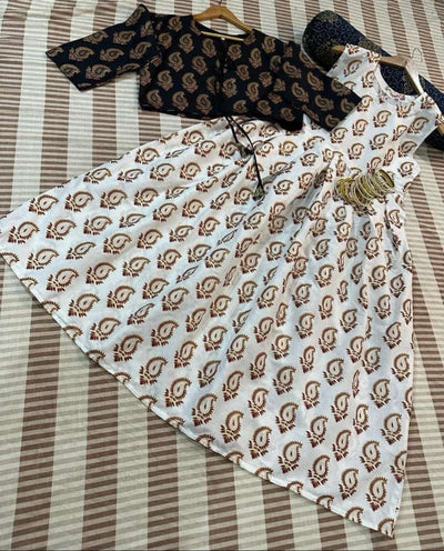 3D Cotton Lawn Fancy Maxi For Women