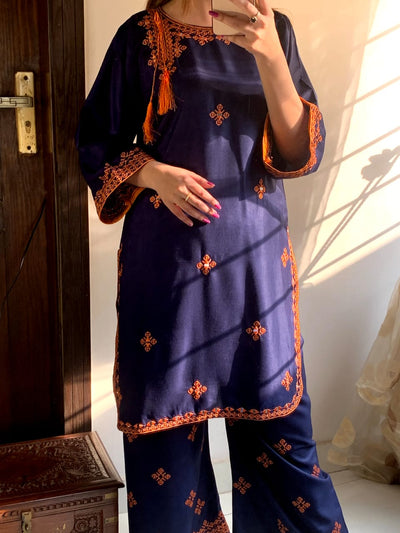 Mirror work Balochi embroidery dress for women