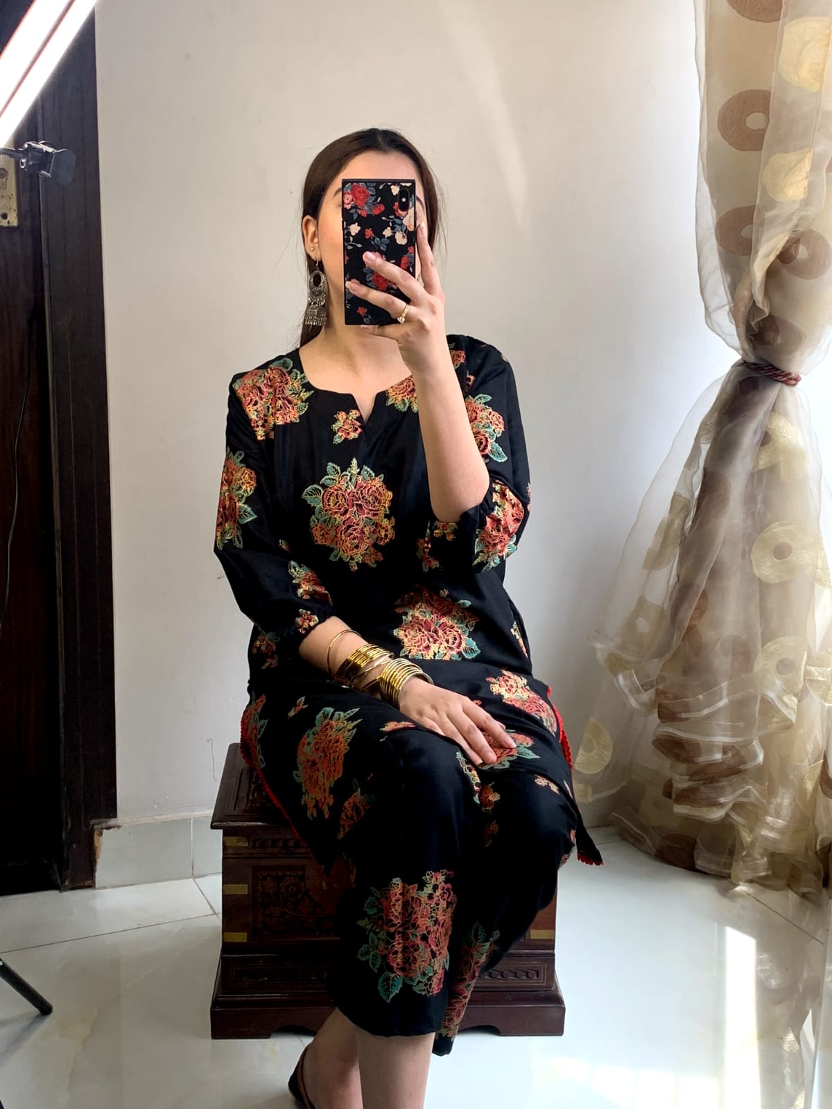 Printed Gulaab Design 2-pcs Dress For Women