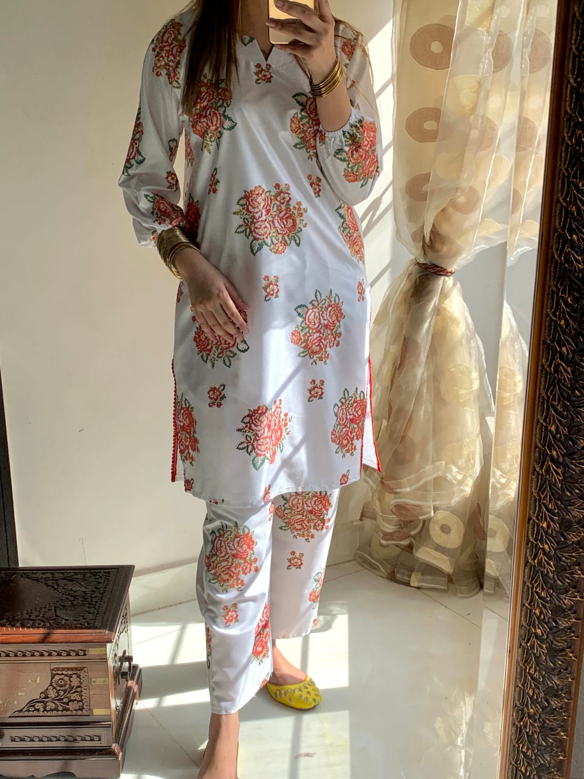 Printed Gulaab Design 2-pcs Dress For Women