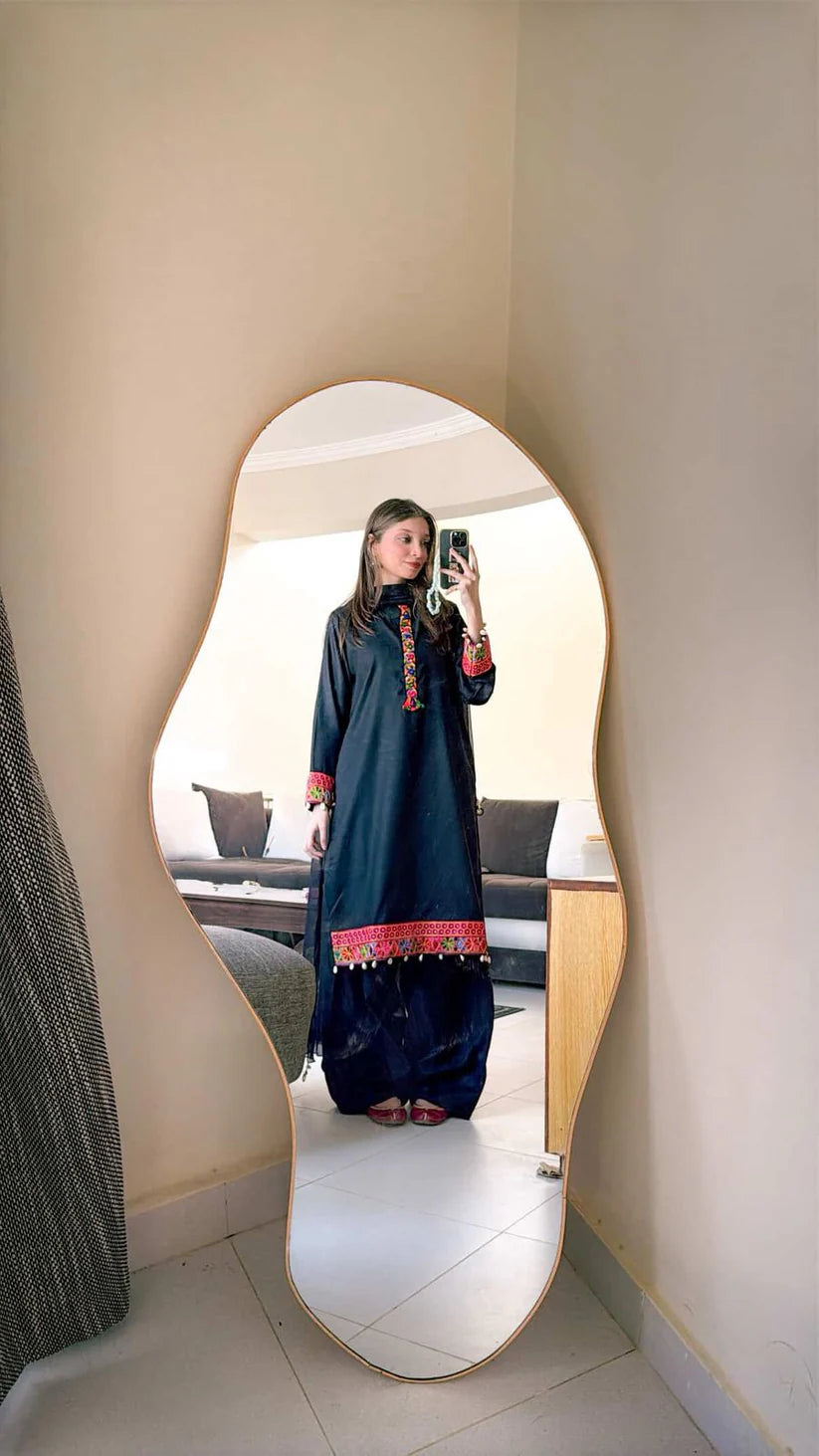 Afghani Suits With Farshi Shalwar – 3 Piece