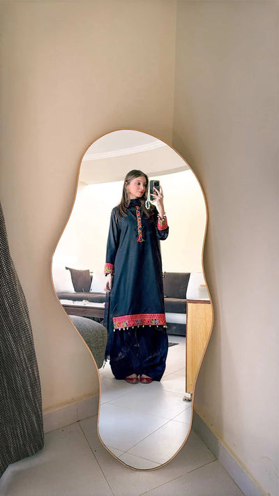 Afghani Suits With Farshi Shalwar – 3 Piece