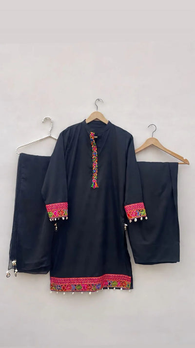 Afghani Suits With Farshi Shalwar – 3 Piece