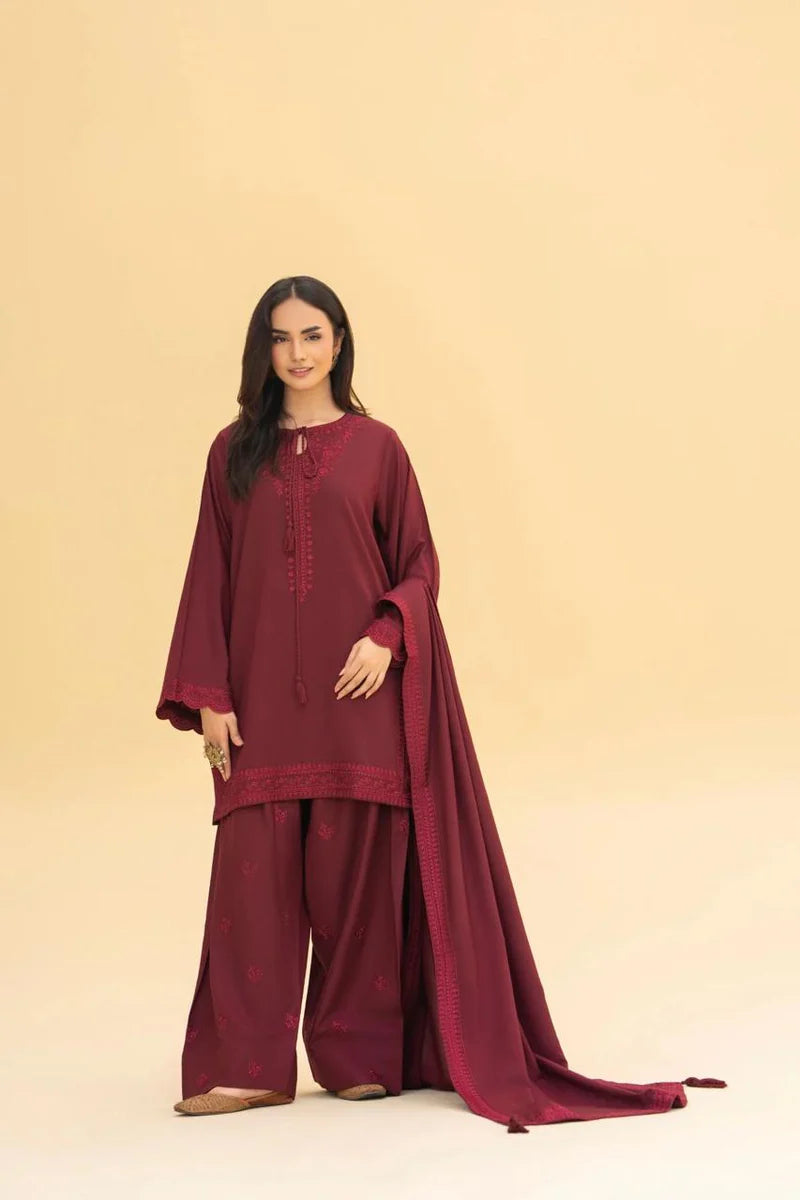 MEHERZA 3PC WITH SHAWL ( FARSHI SHALWAR )