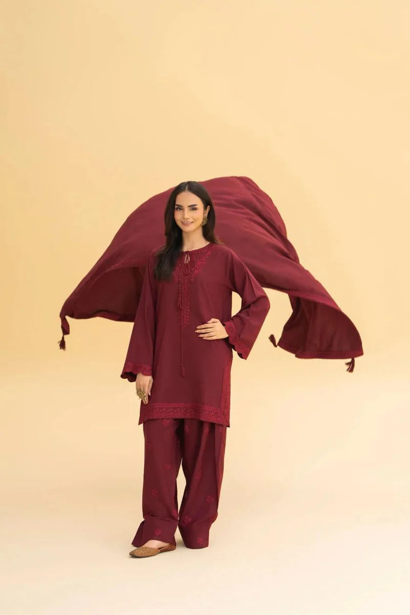 MEHERZA 3PC WITH SHAWL ( FARSHI SHALWAR )