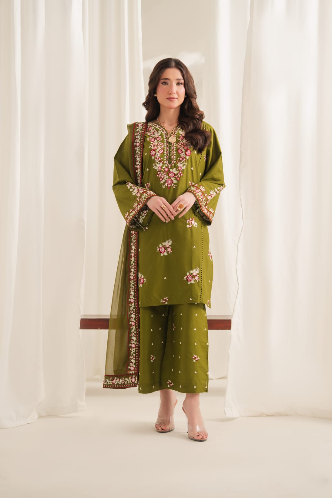 ANARKALI EMBROIDERED 3PC
