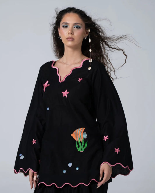 Midnight Jellyfish Farshi Shalwar Set
