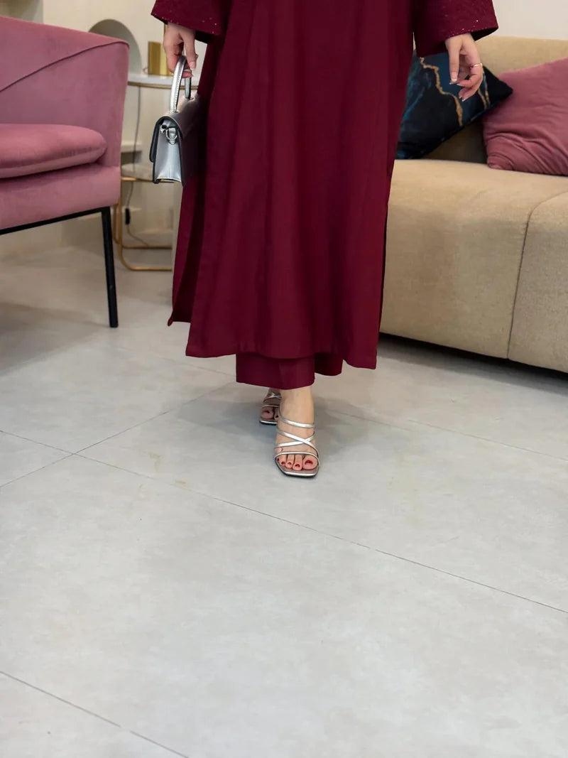 ANGEL MEHROON SET
