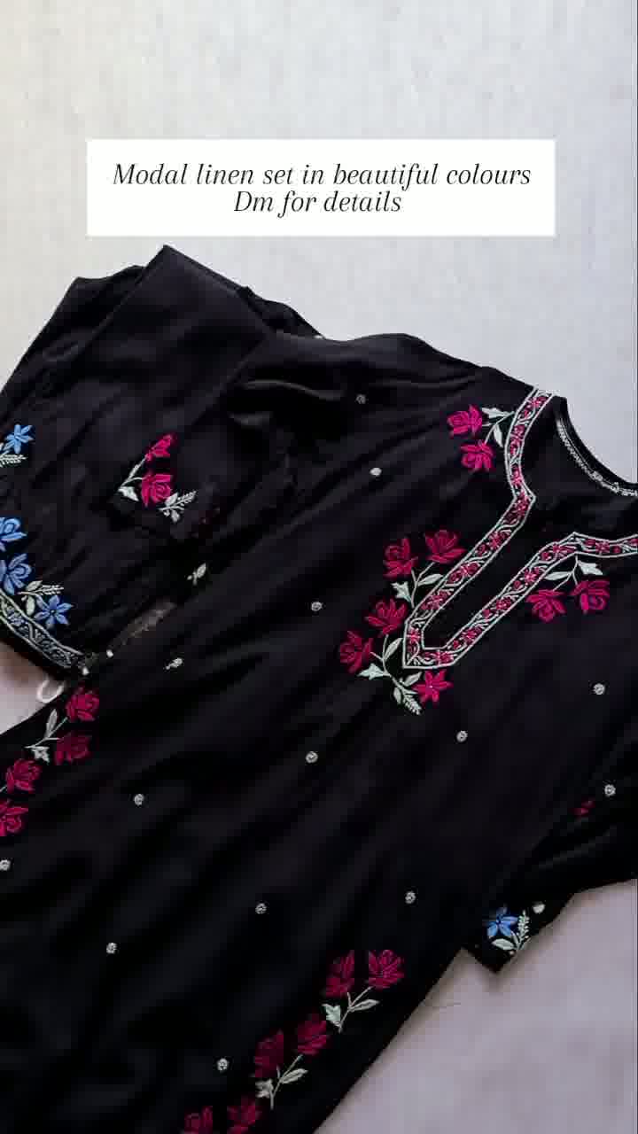 Multi embroidery on kurta and trouser