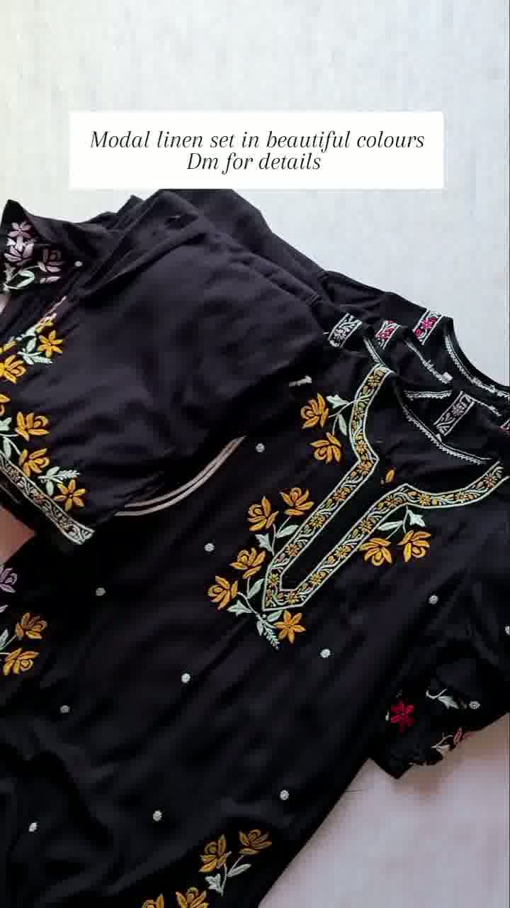 Multi embroidery on kurta and trouser