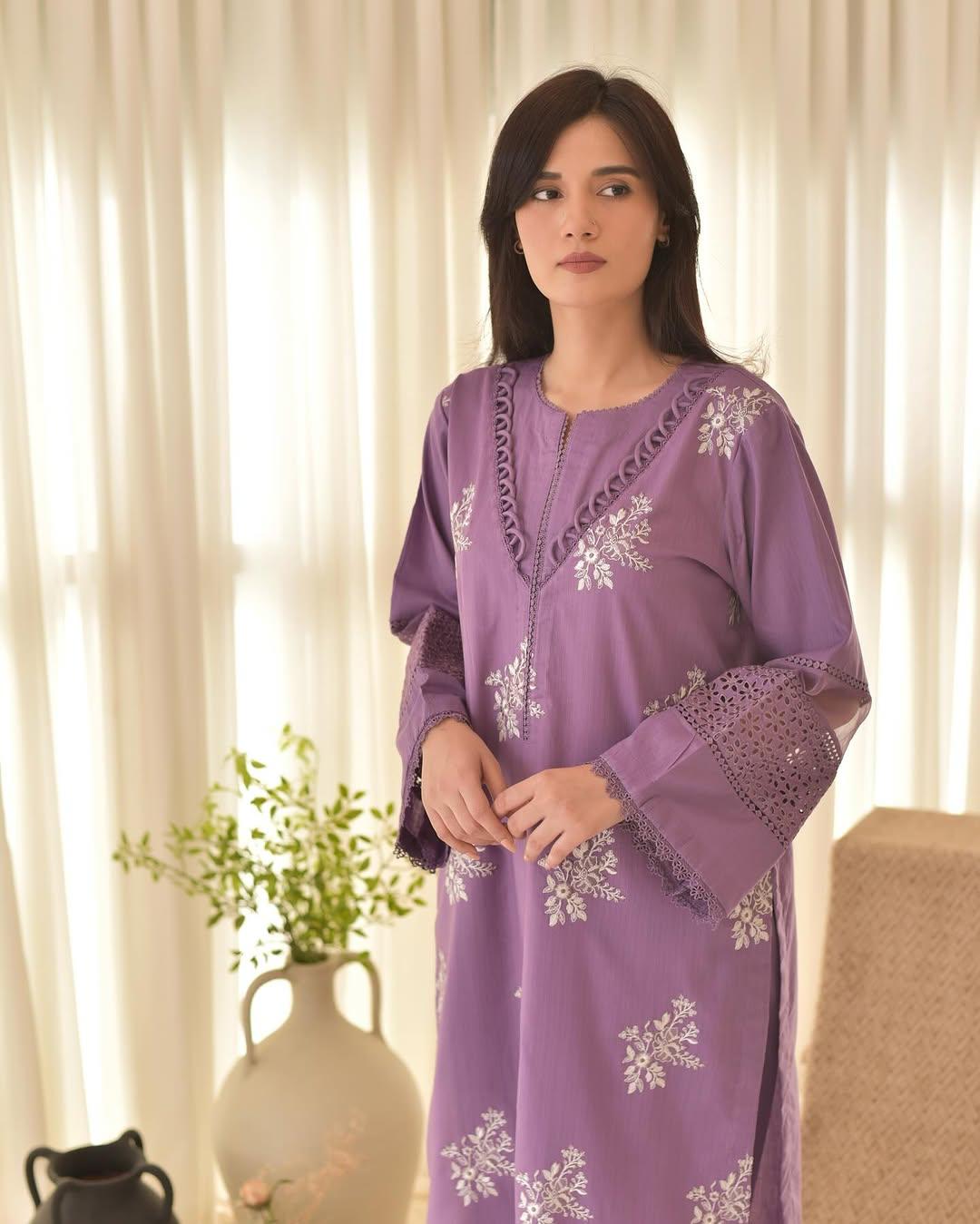 Hooriya Purple 3 PC