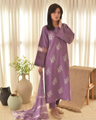Hooriya Purple 3 PC