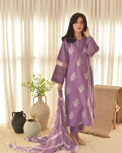 Hooriya Purple 3 PC