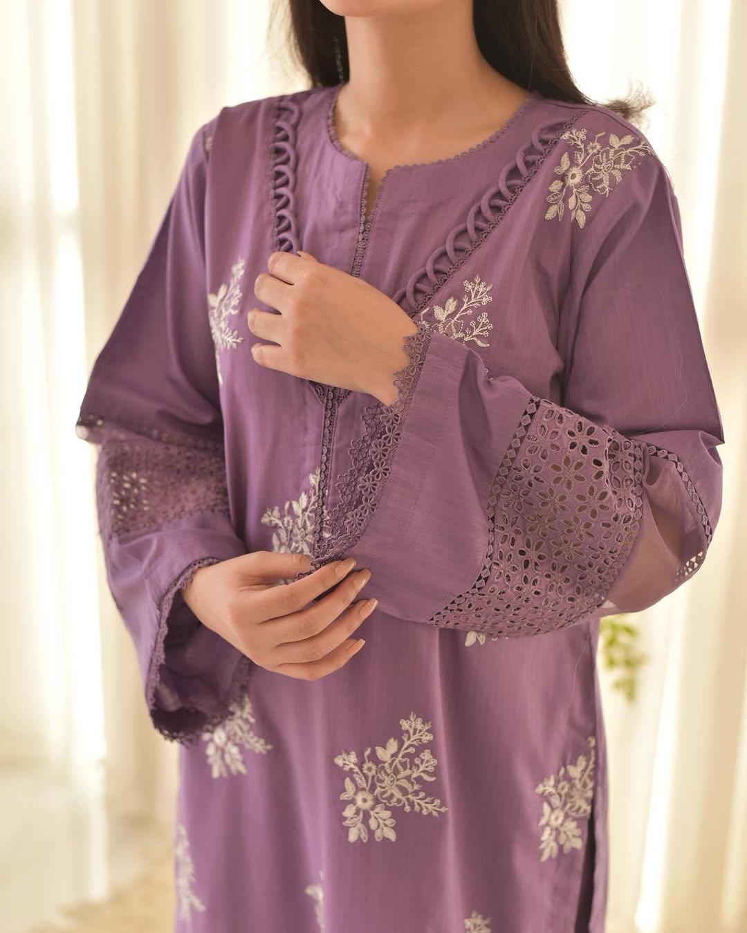 Hooriya Purple 3 PC