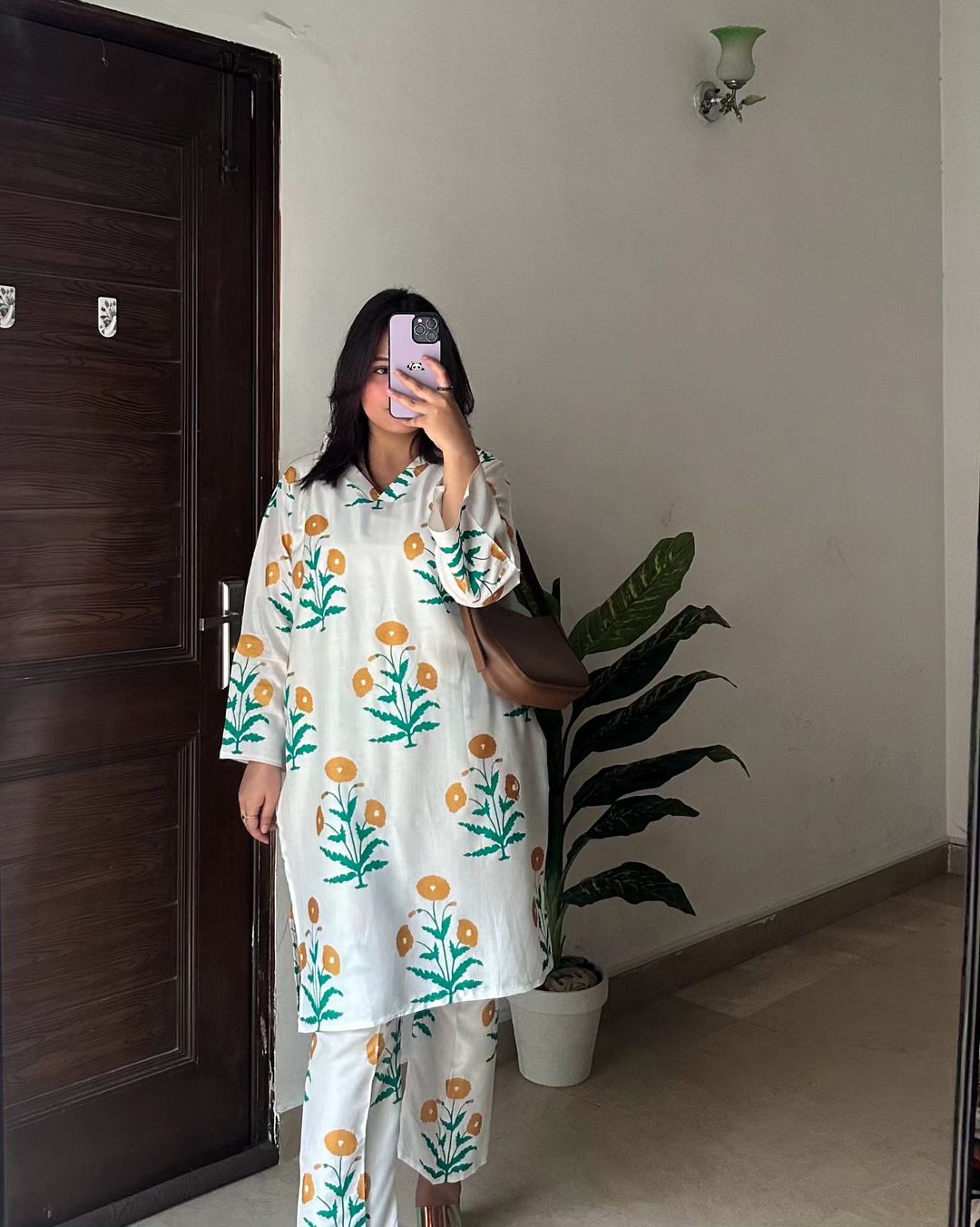 Sun Flower Design 2-Piece Co-ord Dress for women